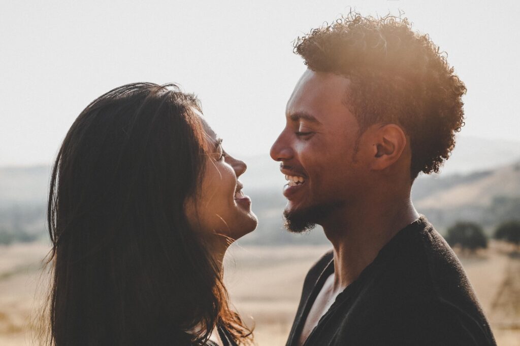 Minnesota man and woman facing each other consensually